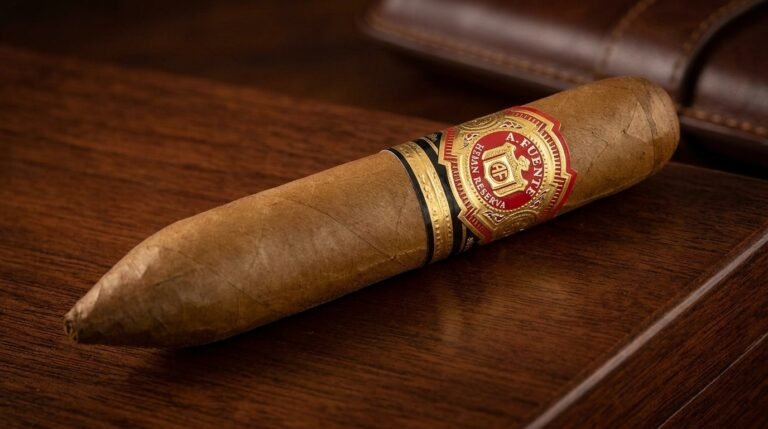 Arturo Fuente Hemingway cigar with classic natural wrapper and distinctive band